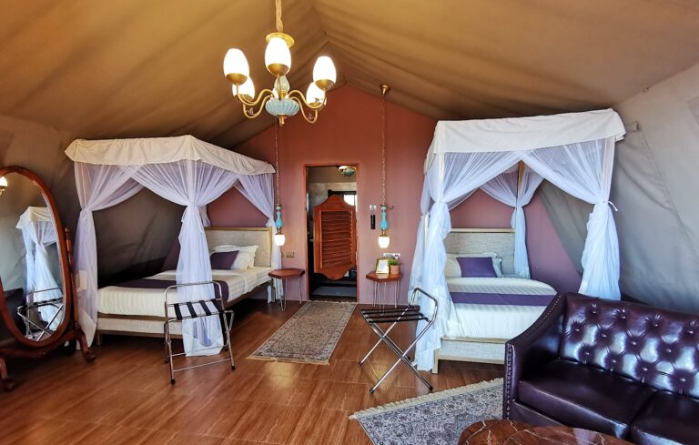 a Tented Camp & Lodging Site on a Safari Tour